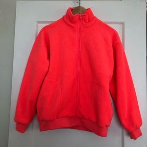 Neon Pink UO zip up fleece, NWT 🎀